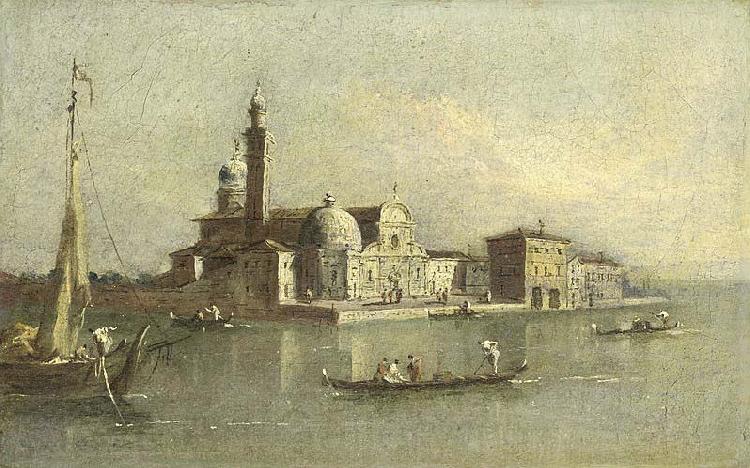 Giacomo Guardi View of the Isola di San Michele in Venice Spain oil painting art